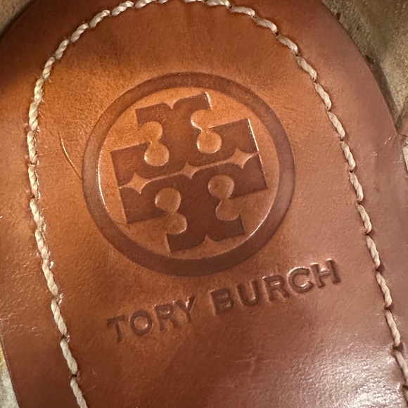 Tory Burch Phoebe leather sandal camel tan brown, size 12 - Picture 4 of 13
